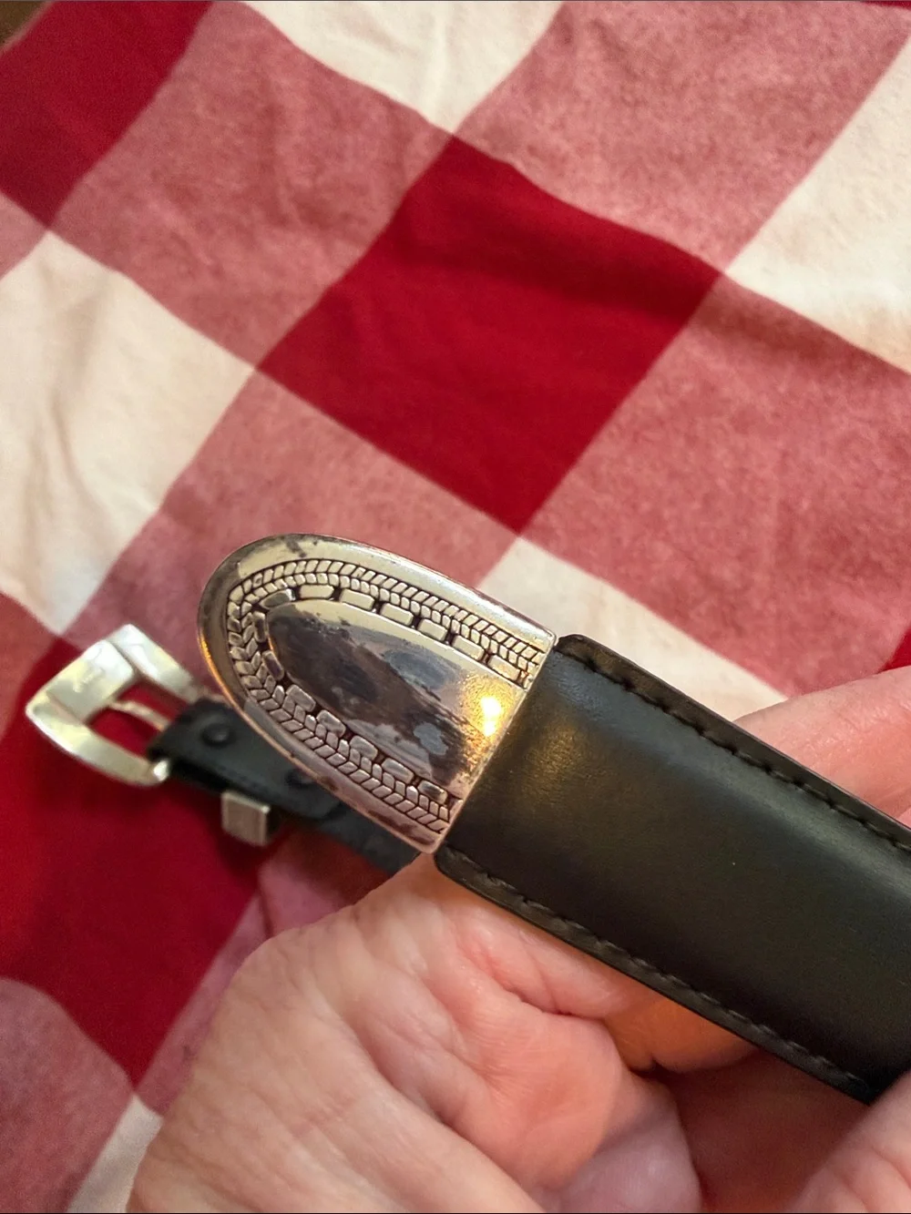 Vtg Brighton Leather Belt 1993